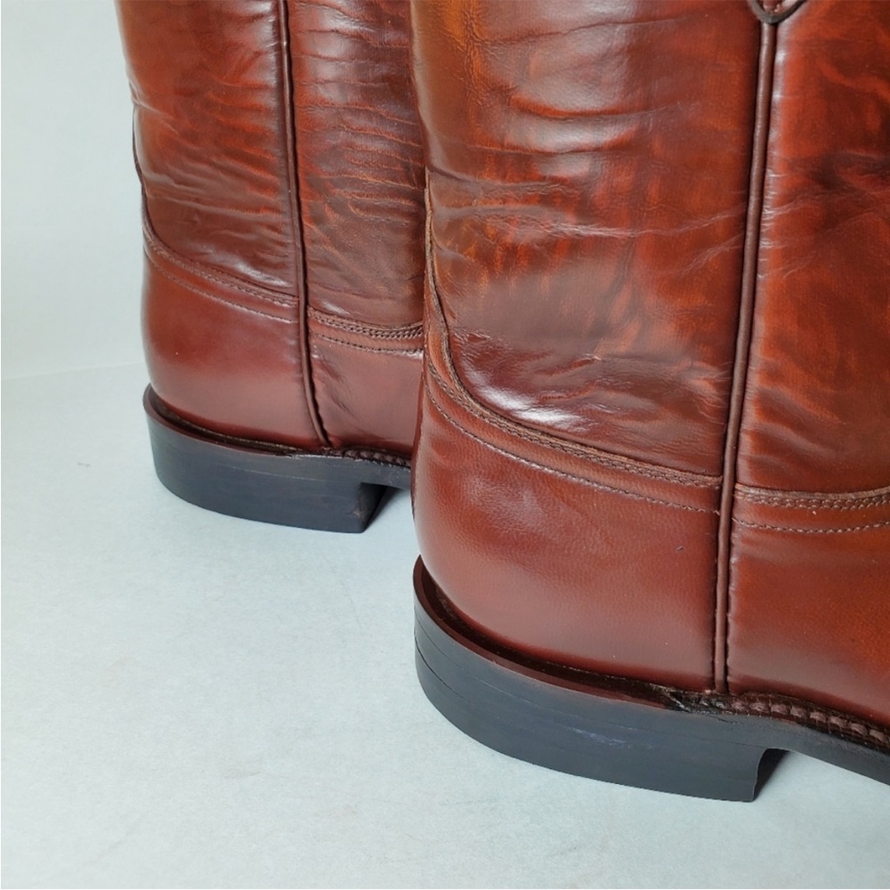 Lucchese Classics Men's Western Roper Boots Color Brown Size 7 B Handmade - Picture 8 of 15
